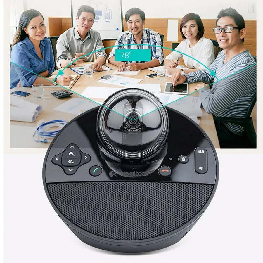 Web Camera dan Speaker All In One LOGITECH BCC950 - depan